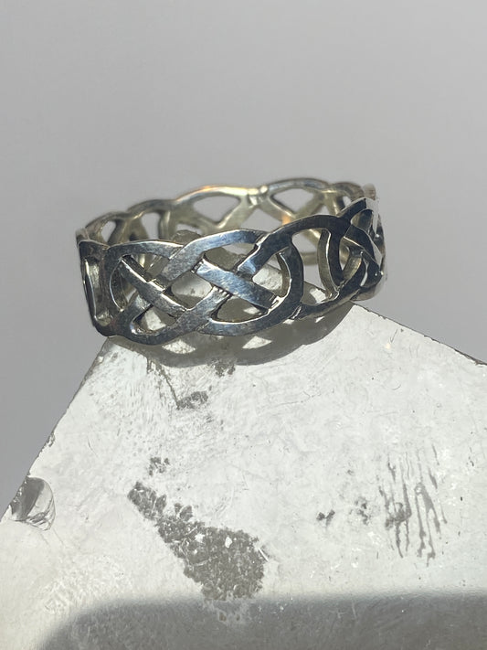 Celtic ring Knots band sterling silver women men