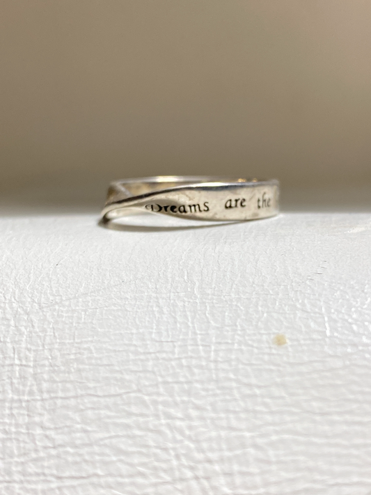 Ring Dreams are greatest gift. Unwrap your future Stacker sterling silver Band women girls