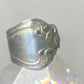 Spoon ring size 8  band  unknown metal