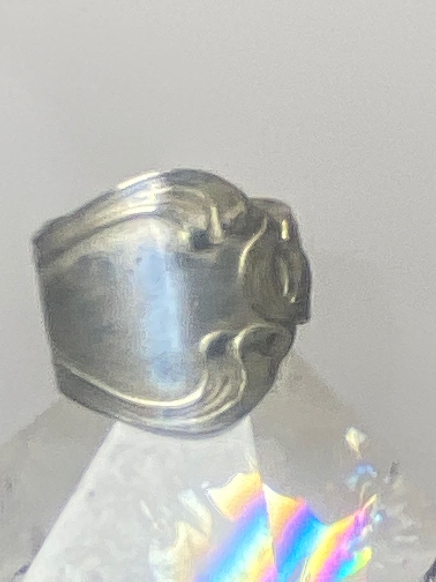 Spoon ring size 8  band  unknown metal