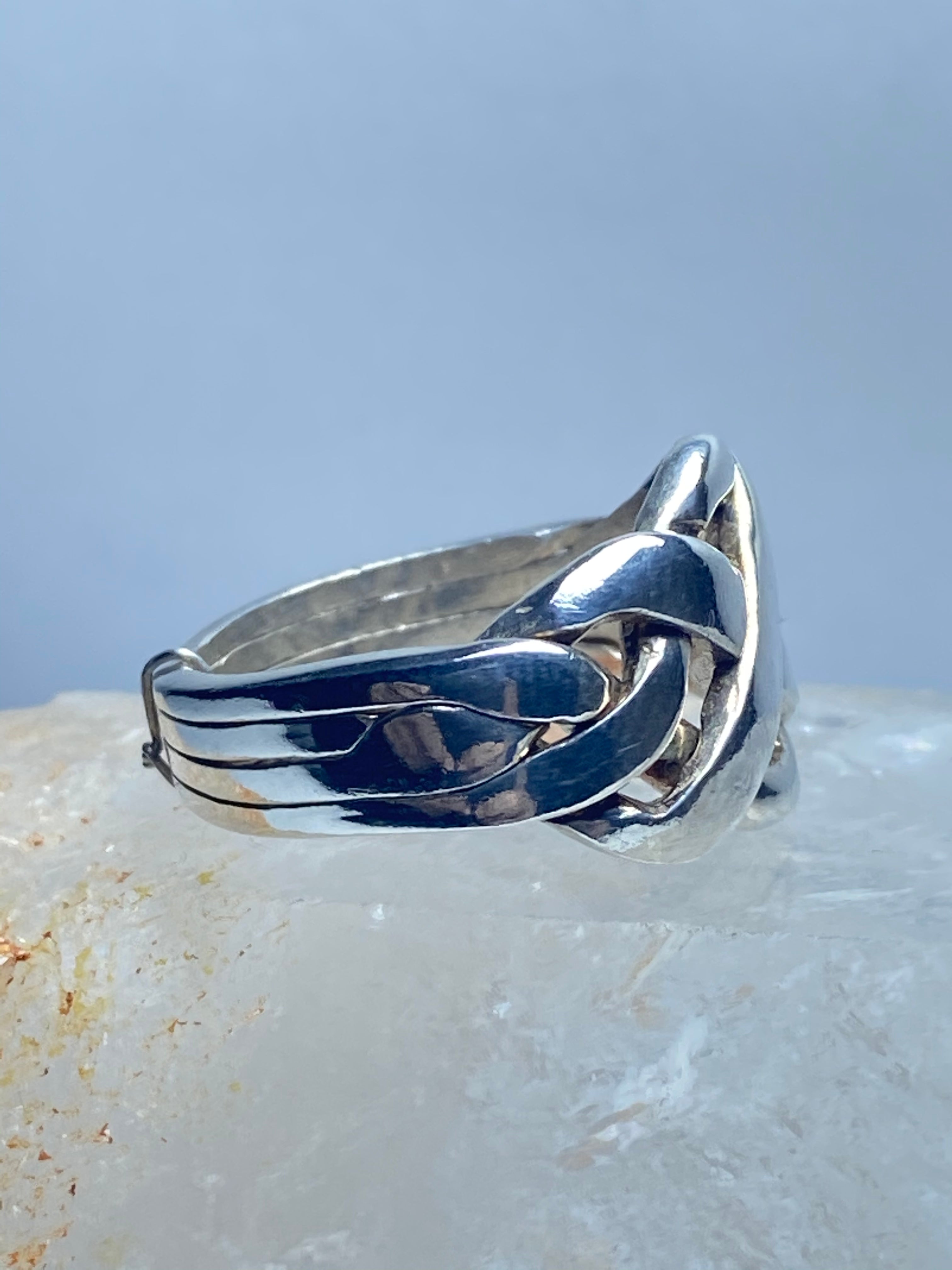 Mens silver clearance puzzle rings