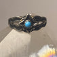 Turquoise ring Bell southwestern long sterling silver women girls baby band