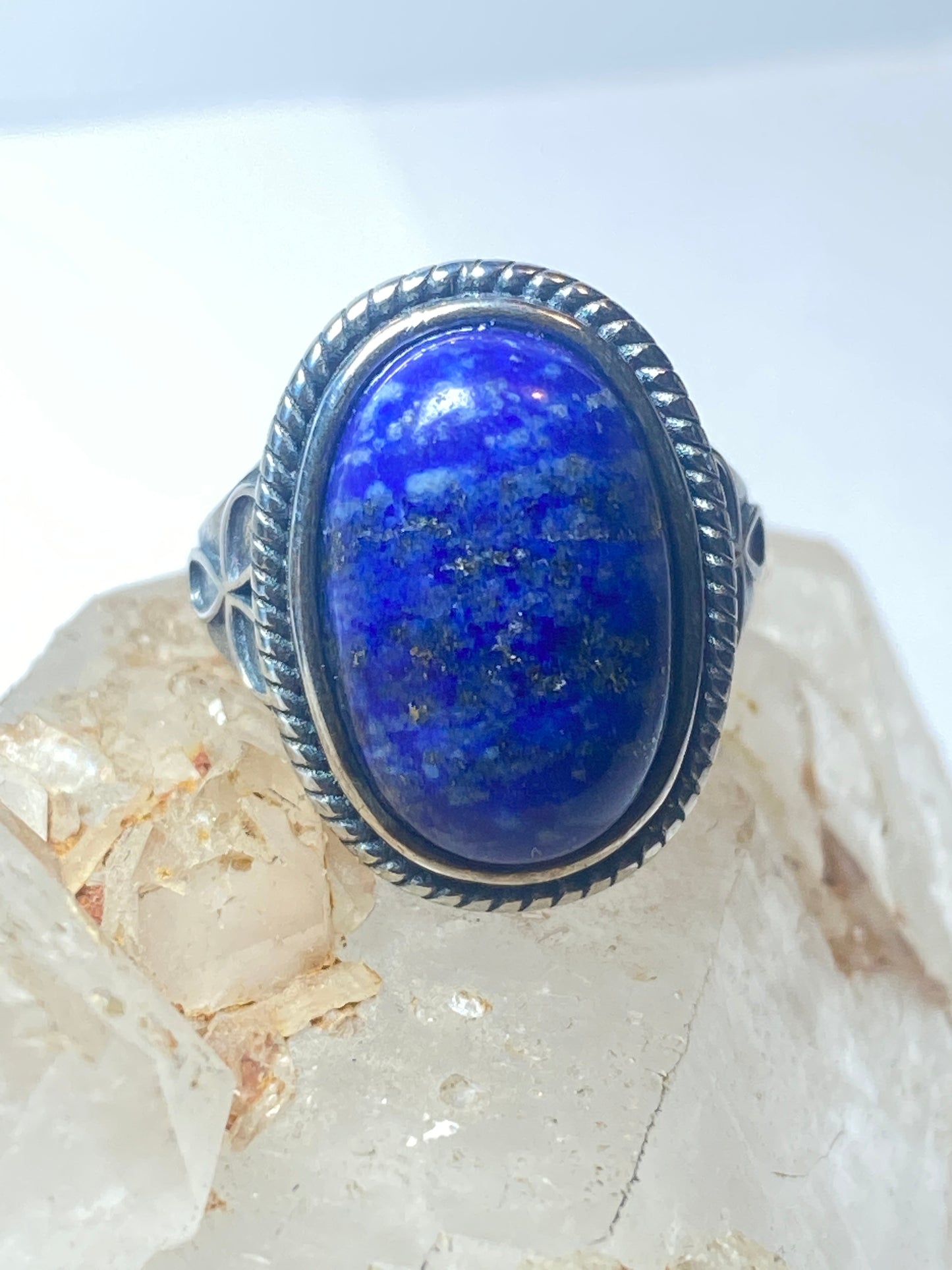 Blue Lapis Lazuli ring size 5.50 southwest  pinky sterling silver women girls