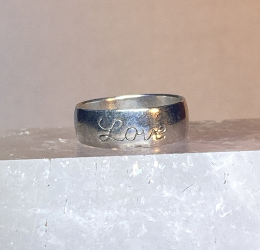 Love ring heart valentine band sterling silver ring women