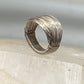 Wire wrapped ring handmade band sterling silver women