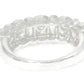 Vintage  Ring Eternity Clear CZ Crystal Sterling Silver Size 5.50