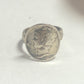 Dime ring Mercury coin 1941 messenger band women