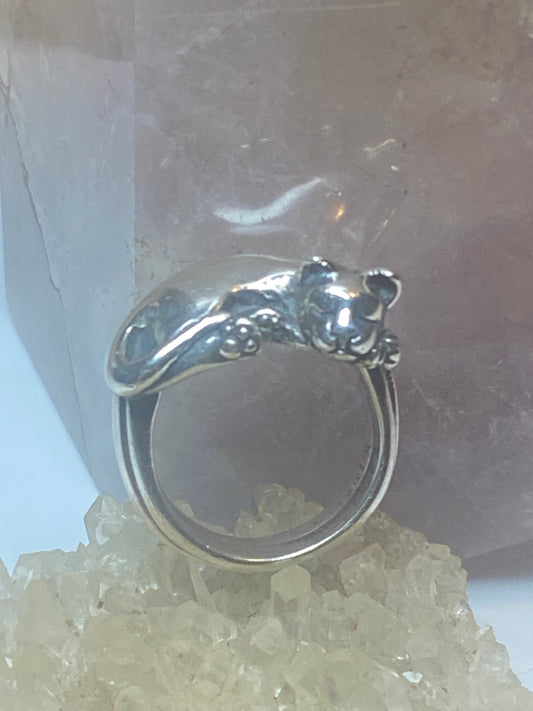 Cat ring size 6.50 Yesberger kitten  band sterling silver women girls