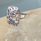 Floral ring size 6 flowers band sterling silver women girls