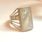 Mother of Pearl ring size 6.50 long  southwest sterling silver  women