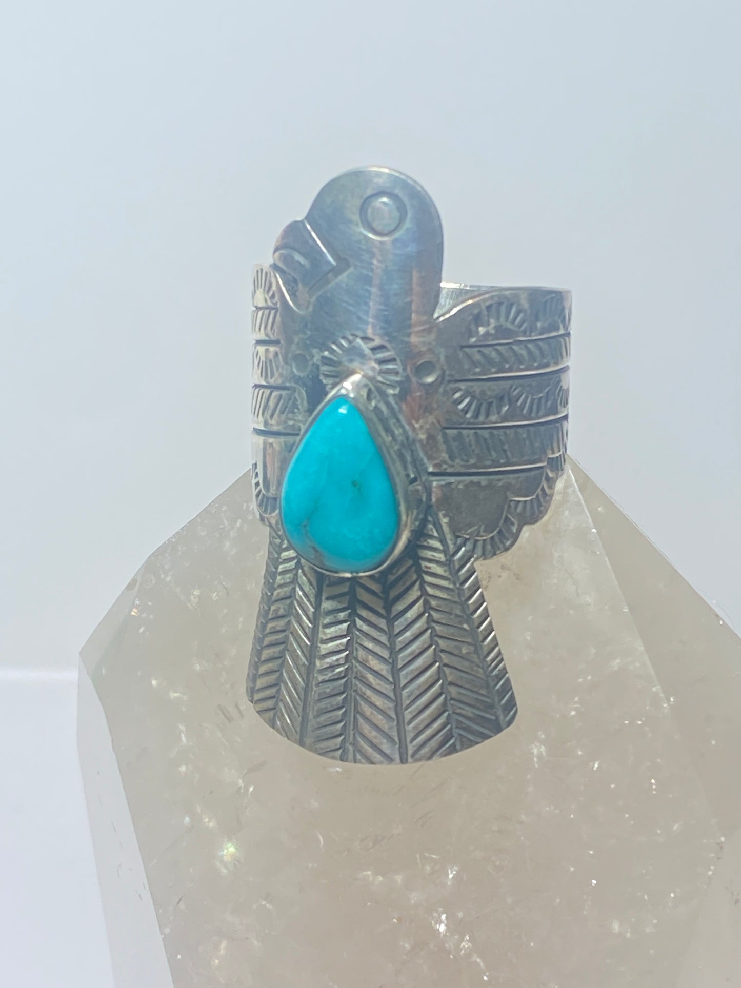 Phoenix ring turquoise Navajo sterling silver women girls