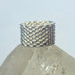 Mesh design ring (does not move)  band sterling silver women girls