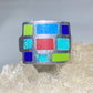 Turquoise ring size 5.75 coral band southwest sterling silver women girls