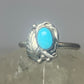 Turquoise ring southwest pinky floral leaves blossom baby children women girls  g