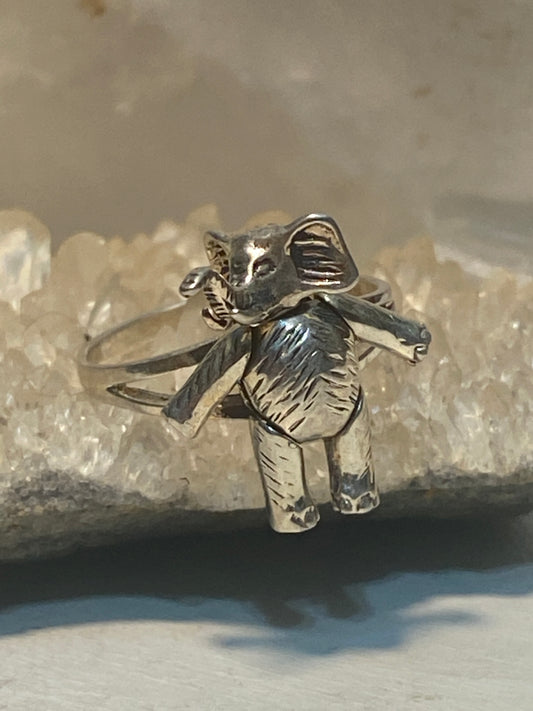 Elephant ring size 8.75 moving band sterling silver women girls