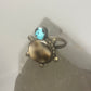 Turtle ring turquoise pinky southwest  band sterling silver women girls