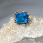 Blue Topaz? ring  size 6.50 cocktail sterling silver women girls