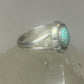 Turquoise ring Navajo solitaire southwest sterling silver women girls