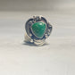 Green Turquoise ring Navajo southwest sterling silver women girls