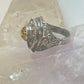 Poison ring size 9.50 amber sterling silver women girls