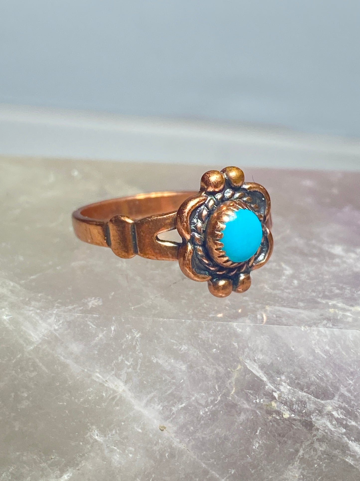 turquoise ring Navajo pinky copper women girls children