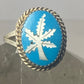 Marijuana ring turquoise MOP pot southwest  sterling silver women