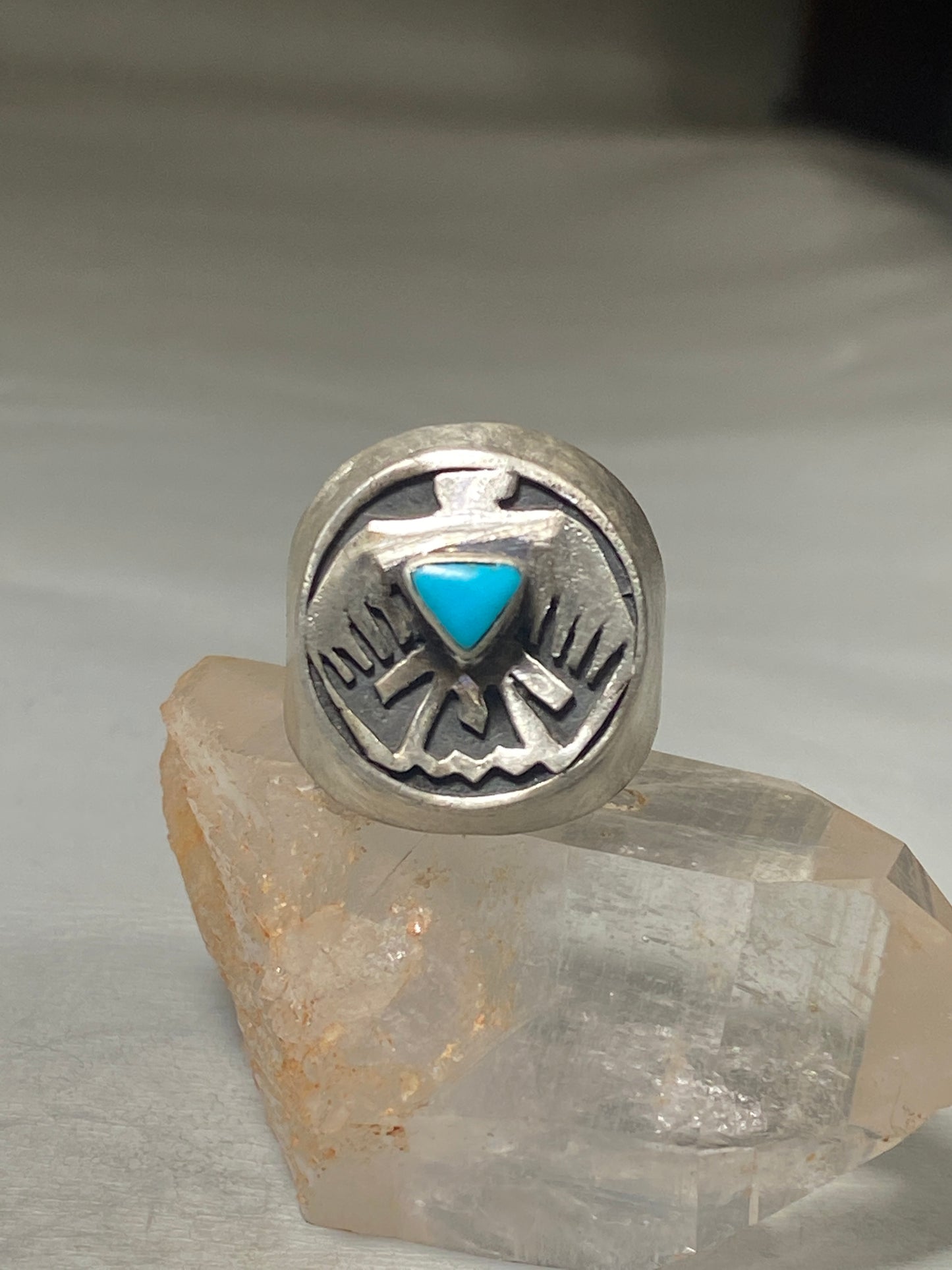 Phoenix ring turquoise Navajo southwest sterling silver women men