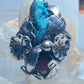 Turquoise ring flowers Coral southwest sterling silver women