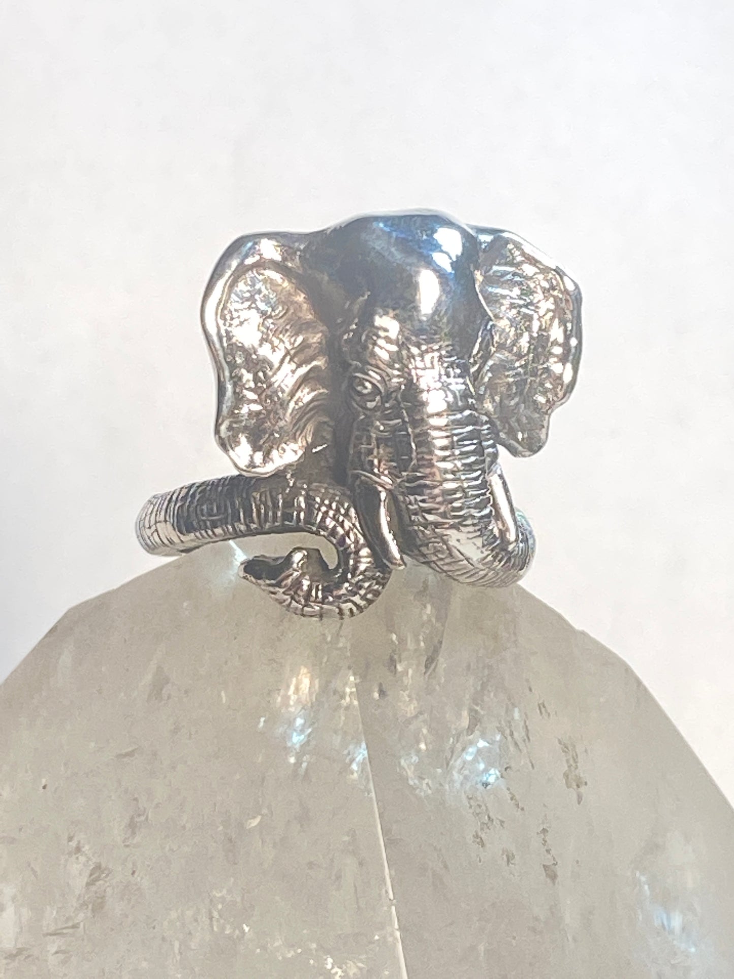 Elephant ring size 11.75 sterling silver luck band women men