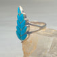Leaf ring Turquoise southwest sterling silver women