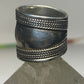 Cigar band ring size 5 rope design sterling silver women girls