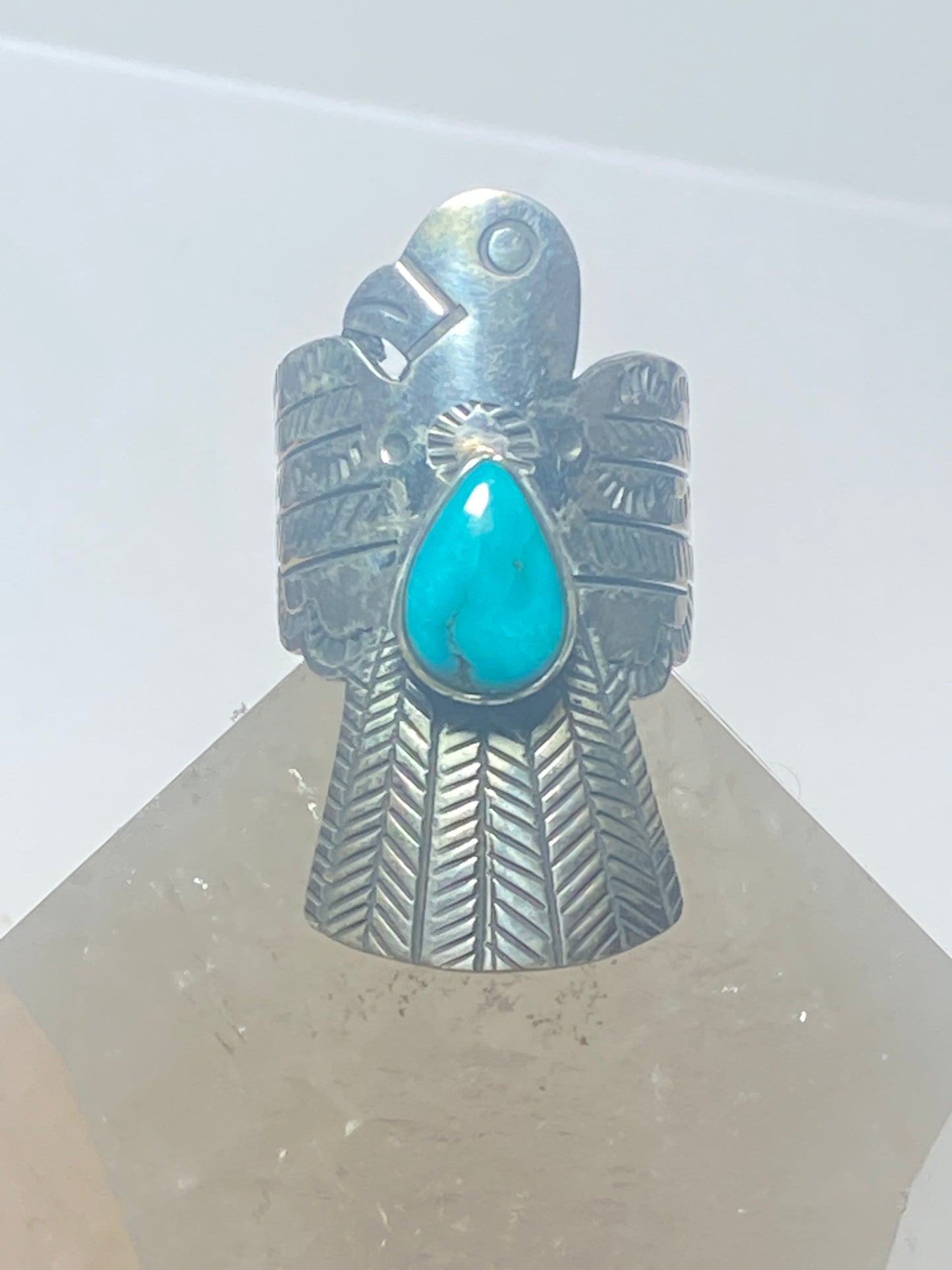 Phoenix ring turquoise Navajo sterling silver women girls