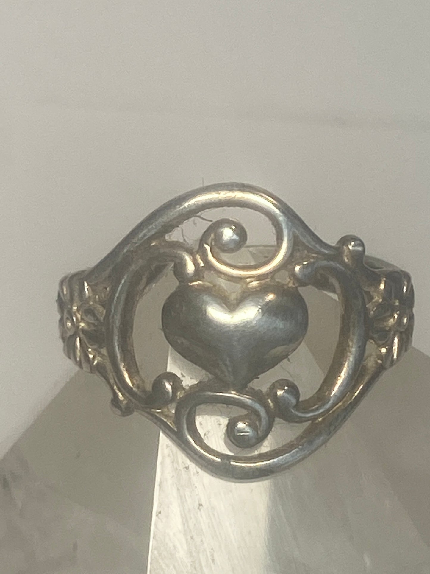 Heart Ring love band Valentine sterling silver