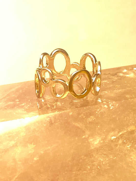 Circle ring size 6.75  Circles band geometric sterling silver women