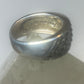 Marcasite ring Judith Jack wide band sterling silver women
