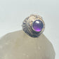 Poison ring beaded amethyst pinky sterling silver women girl