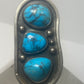 Navajo Ring long turquoise southwest sterling silver women