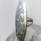 Kachina ring size 3 long Navajo sterling silver women  by Begay