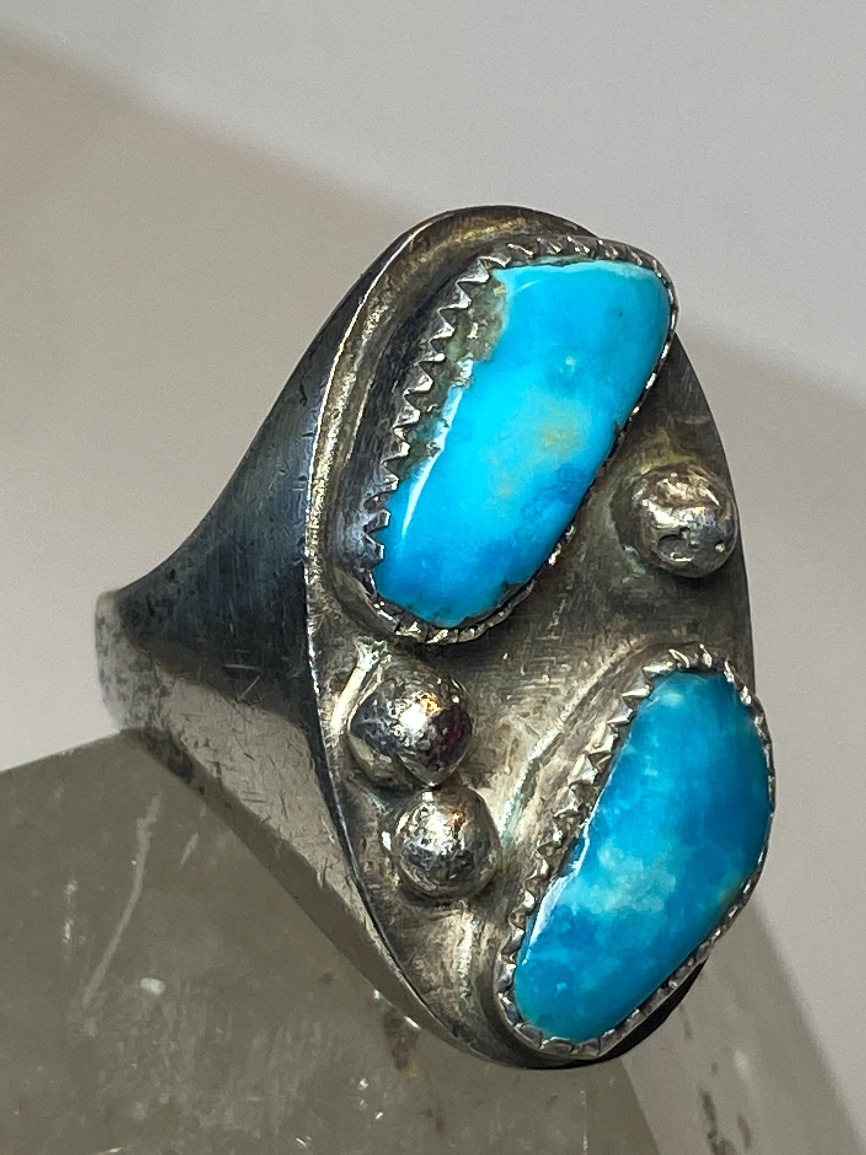 SOUTHWEST CHARMER E Richards Navajo Hogan Beads Silver & Turquoise Cuf –  Love Street Vintage