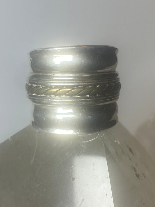 Spinner cigar band sterling silver women Size 10.50