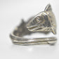 Fish Spoon Ring Waves Vintage Sterling Silver Fishermen Size 7.2