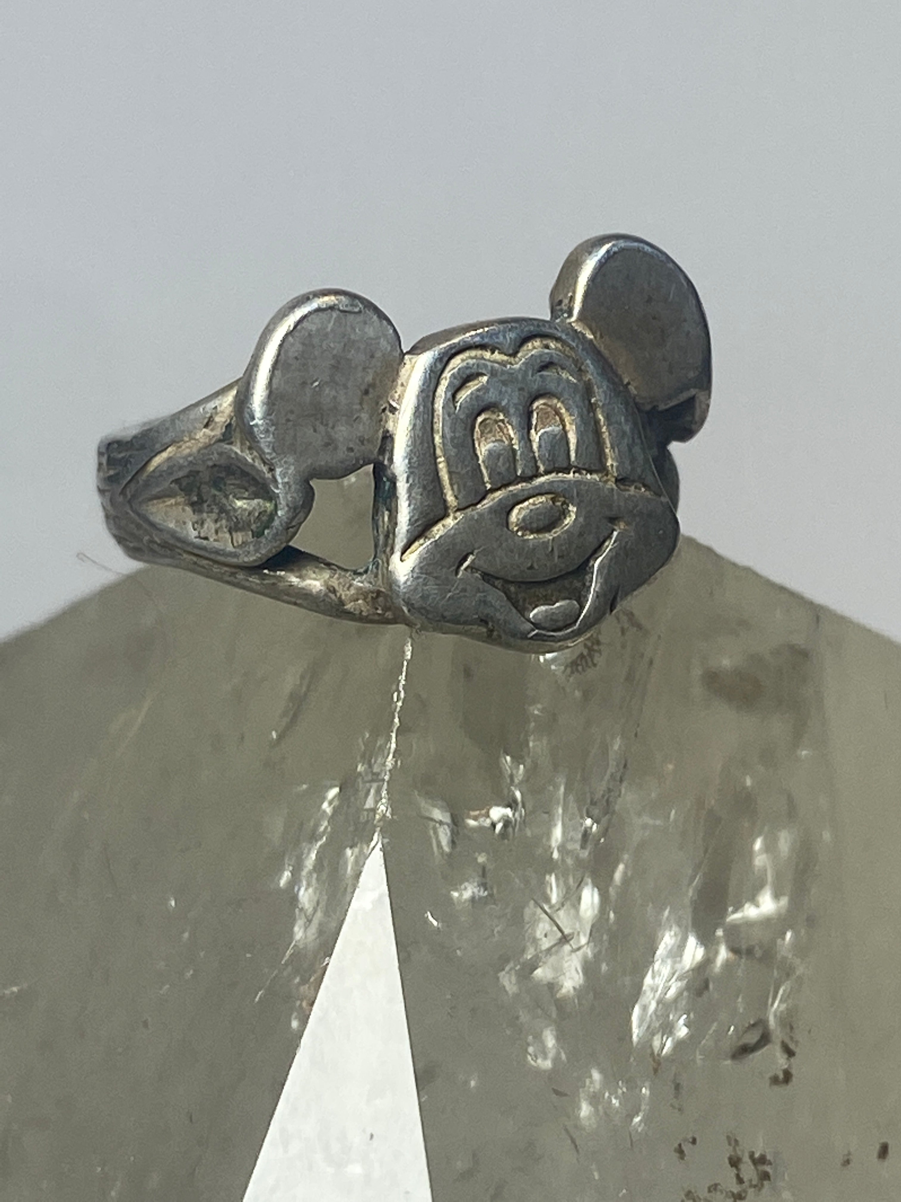 Mickey Mouse ring baby band Disney sterling silver women girls