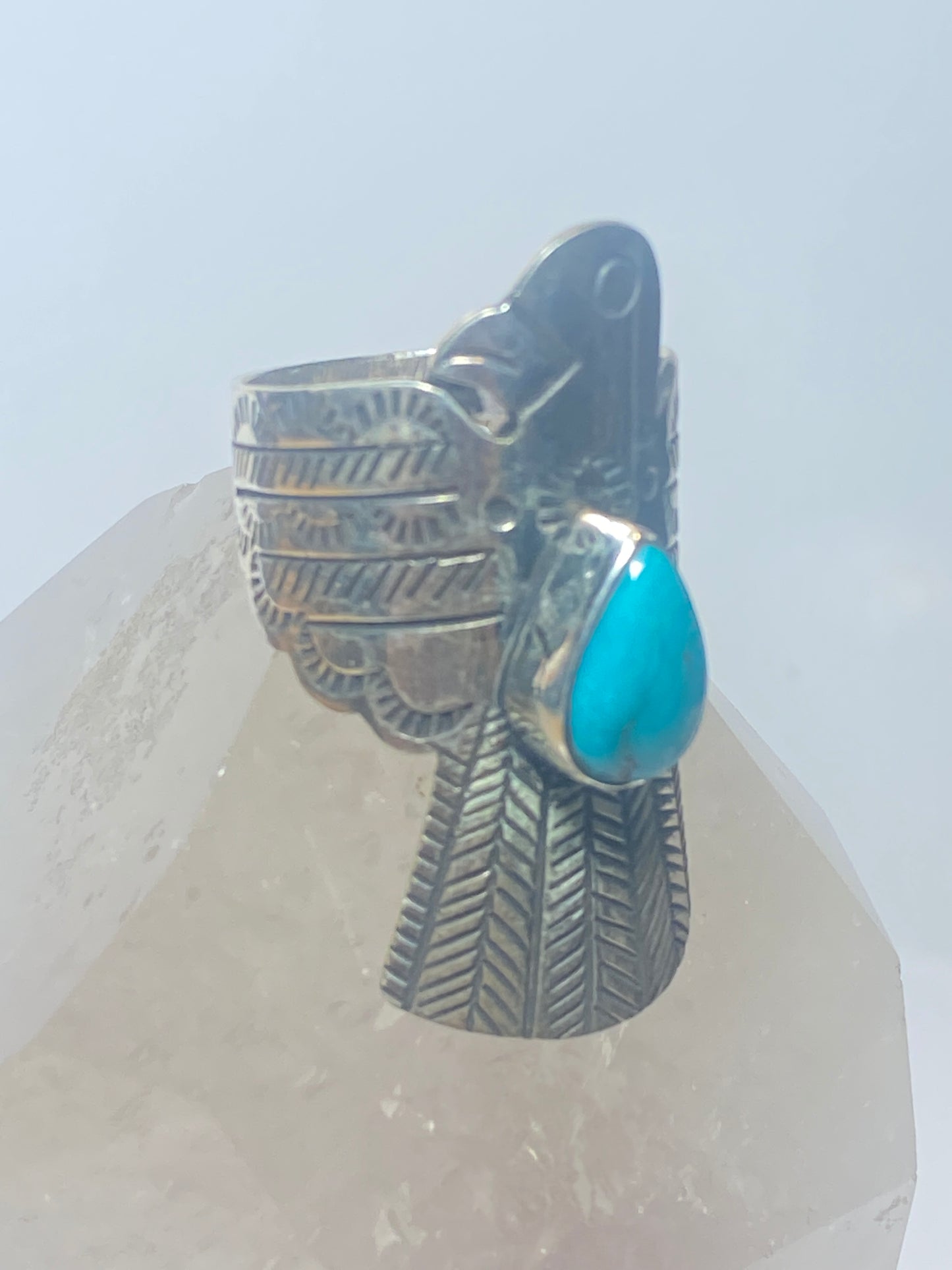 Phoenix ring turquoise Navajo sterling silver women girls