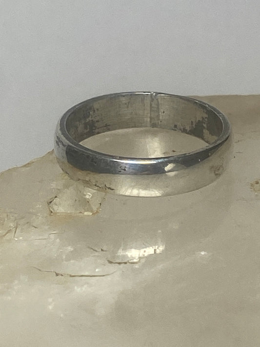 Plain ring wedding band  pinky stacker sterling silver women