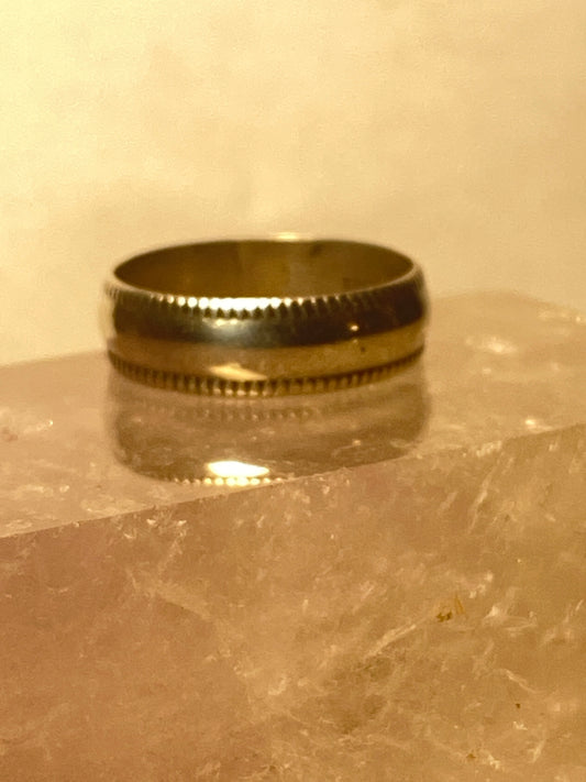 wedding ring  size 7.25  plain band  sterling silver southwest women  men