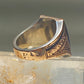 Roman Warrior Ring Antique Art Deco sterling silver 14K ring 1920's