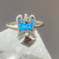 Phoenix ring turquoise coral chips southwest sterling silver women girls e