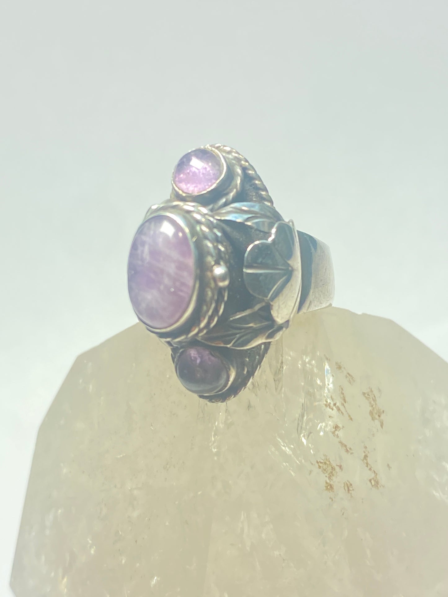 Poison ring Mexico amethyst sterling silver women girl