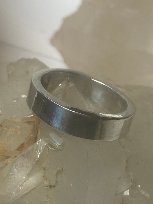 Plain ring solid wedding band sterling silver women
