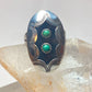 Shadow Box ring size 8.25 turquoise long sterling silver women